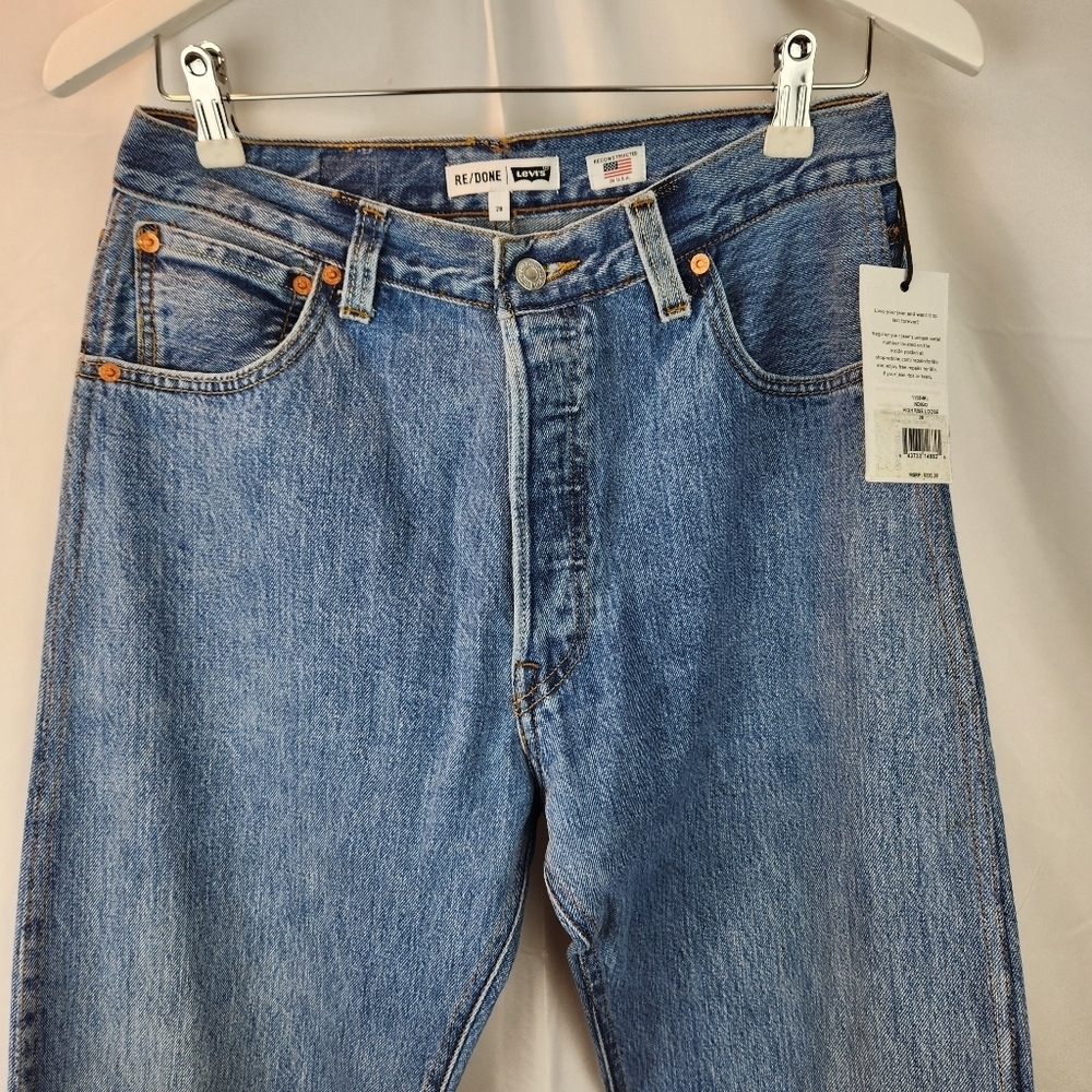 Re/done x Levi's high rise loose jeans size 28 BNWT - Picture 5 of 16